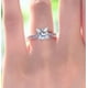 thumbnail image 2 of JeenMata Anillo de Compromiso de Moissanita de Corte Princesa de 1,75 Quilates - Conjunto Nupcial - Anillo Pavé - Anillo de Promesa - Oro Blanco de 18 K sobre Plata, 2 of 5