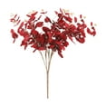 thumbnail image 1 of Artificial Eucalyptus Leaves Stems Real Touch 20 Branches 6 Colors Available Red, 1 of 4