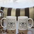 thumbnail image 7 of Funnil 50th Birthday Mug Turning 50 Ceramic Coffee Cup 50 Years Bday Gag Present for Her and Him, 7 of 7