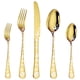 thumbnail image 1 of Juego de cubiertos dorados de 20 piezas, servicio para 5 cubiertos de acero inoxidable, 1 of 8