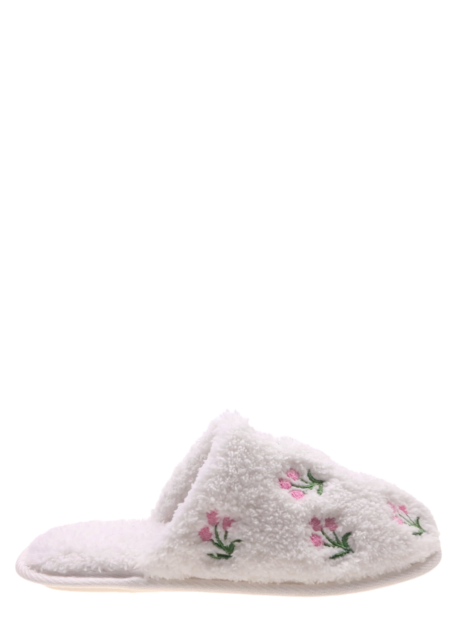 Wonder Nation Little & Big Girls Scuff Flower Slippers