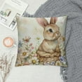 thumbnail image 2 of Shiartex Easter Pillow Covers Watercolor Bunny Easter Decorations Wild Flowers Spring Pillows Farmhouse Decor Couch Living Room, 2 of 5