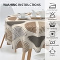 thumbnail image 6 of XMXT Waterproof Table Cloth, Abstract Creative Dots Polyester Round Tablecloth for Dining Room Party Decor Tablecloths, 60 inches, 6 of 8
