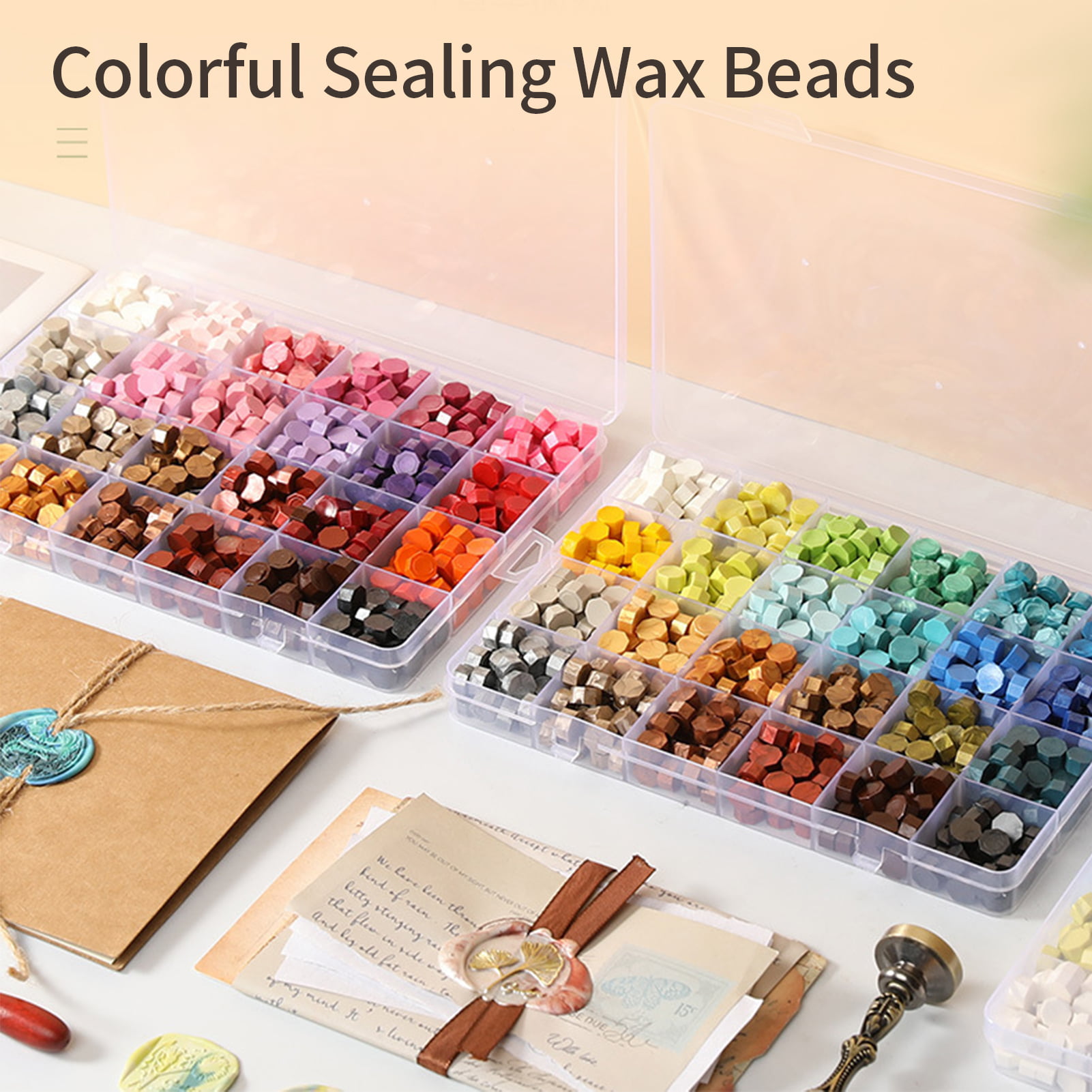 764/600/380/200PCS Multicolor Sealing Wax Beans Seal Wax Tablet