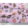 thumbnail image 2 of Soimoi Cotton Voile Fabric Colorful Shells Ocean Print Fabric by the Yard 56 Inch Wide, 2 of 3