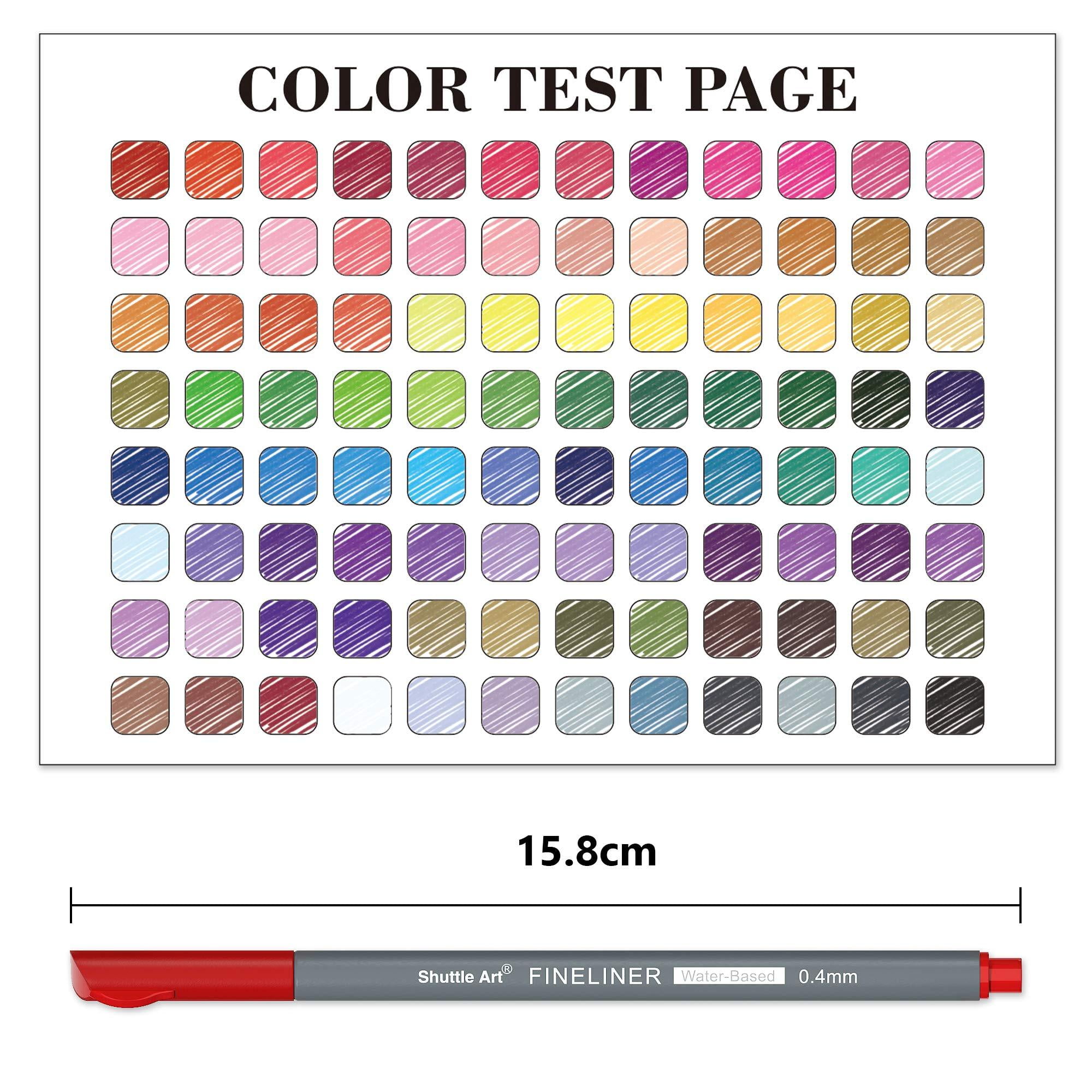 Shuttle Art Fineline Colored Pens, 100 Colors 0.4mm Fineliner Color Pen Set Fine Line Drawing Pen Fine Point Markers Perfect for Adult Coloring Books Drawing