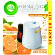 Air Wick Essential Mist Starter Kit (Diffuser + Refill), Mandarin and Sweet Tangerine, Essential Oils Diffuser, Air Freshener