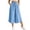 *Light Blue, variant on VBVC Women's Drawstring Wide Leg Capri Pants , Summer Curved Hem Culottes For Women , Ladies' Loose Fit Cropped Trousers with Pockets,Green,S-3XL