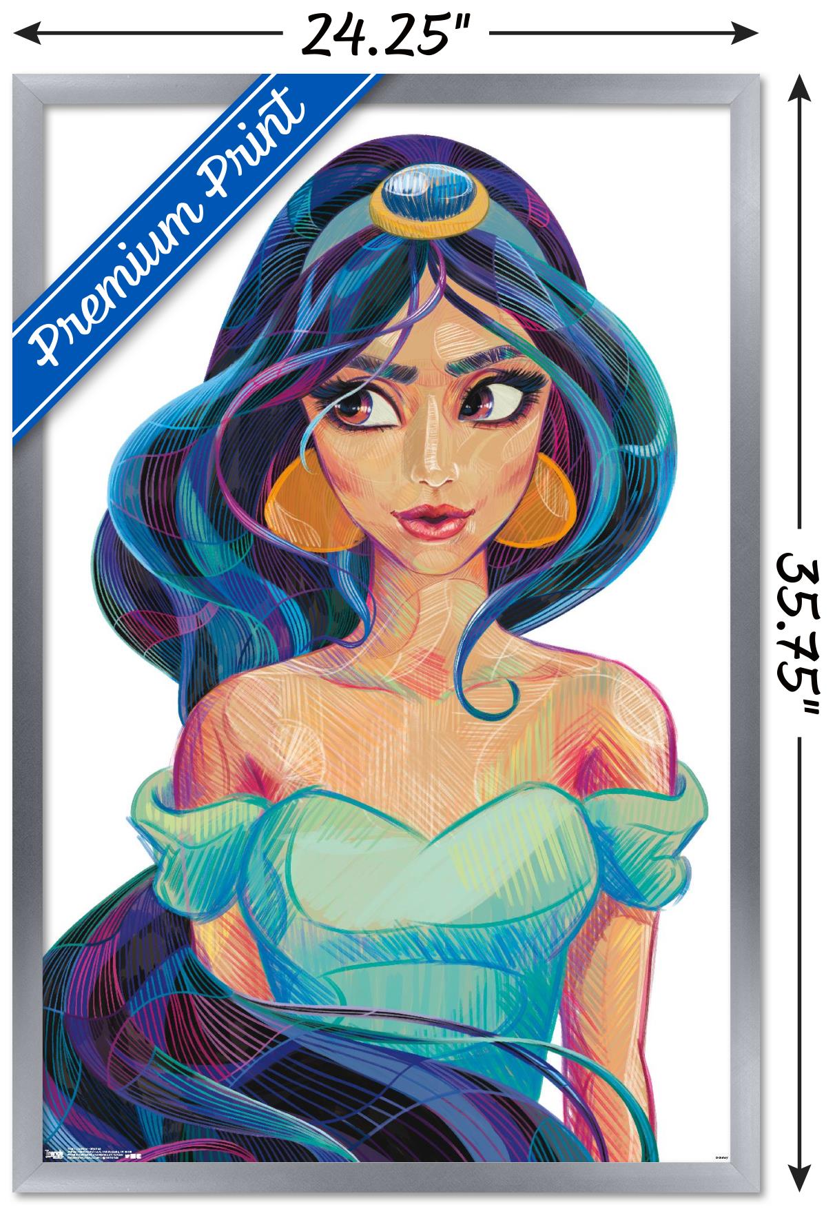 Disney Princess - Jasmine - Stylized Wall Poster, 22.375" x 34" Framed