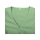 thumbnail image 4 of SAYOO Camisa suelta con botones en la parte delantera para mujer, blusas de trabajo de lunares suizos con cuello en V y mangas con volantes de verano SAYOO  Vida cotidiana, 4 of 5