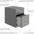 thumbnail image 5 of Pemberly Row 18"D 2 Drawer Vertical Metal Filing Cabinet - Arctic Silver, 5 of 15