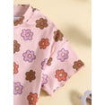 thumbnail image 5 of Coduop Toddler Girls Summer 2PCS Shorts Sets Short Sleeve Crop T-shirt and Floral Shorts Outfits, 5 of 7