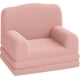 thumbnail image 1 of 2-in-1 para niños couch: comfy para niños pequeños couch that folds out into a convertible sofa to lounger, foam chair con soft sherpa, rosa crown grande, great gift para girls y boys, 1 of 7