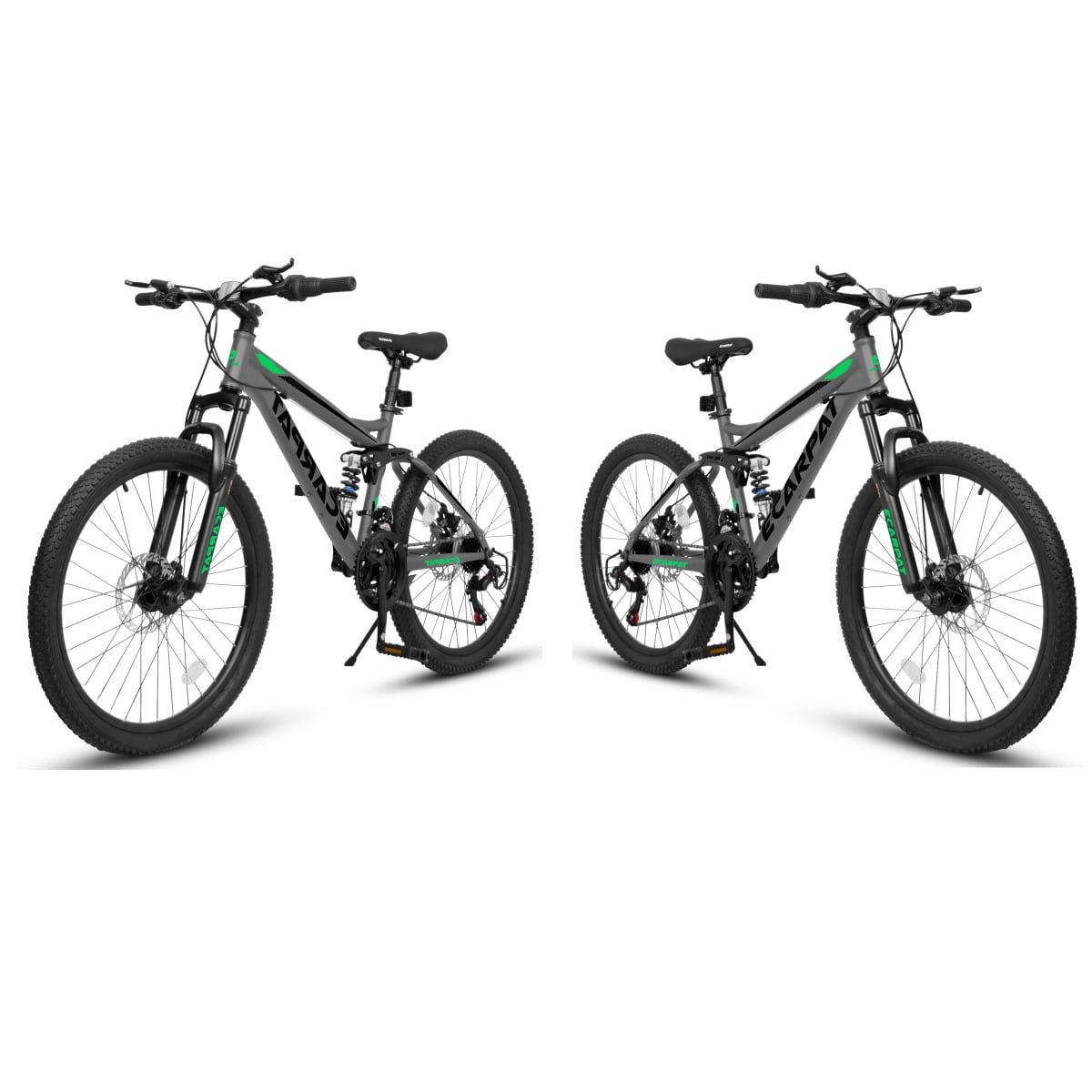 Trilenars Mountain Bike, 24 Inch 21-Speed Urban Bicycle with Non-slip Rubber Tires, Front Fork and Shock Absorber, Steel Frame Mountain Bike for Mens Womens Student