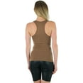 thumbnail image 2 of ToBeInStyle Womens Seamless Active Racerback Tank Top - Mocha, 2 of 7