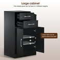 thumbnail image 5 of Beauty Spa Locking Storage Cabinets with Drawers, Hair Stylist Holders, Salon Styling Station for Hair Stylist, Black, 5 of 9
