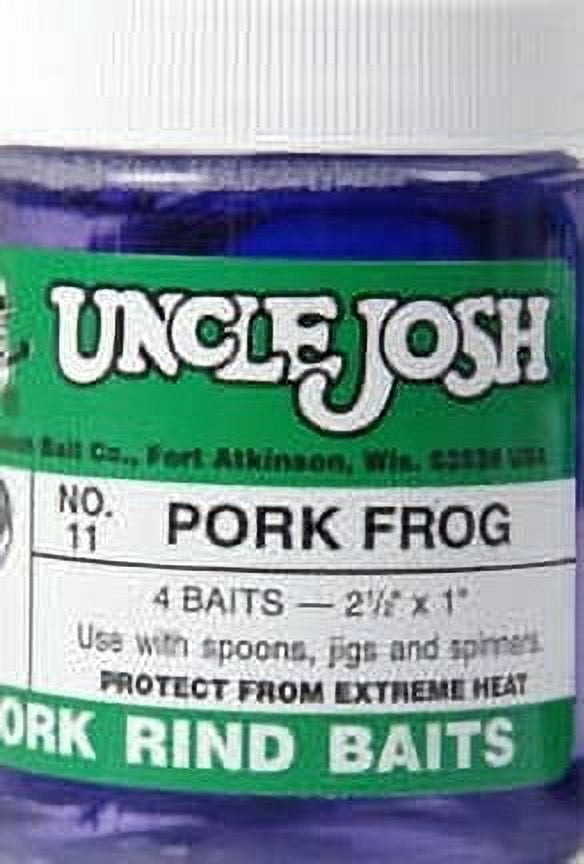 豚 HAND MADE PORK BAITS 6個セット Uncle Josh Pork Frog Bait, Fishing Fish Bites, Blue, 3 Per Jar