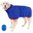thumbnail image 1 of abrigo de secado para perros y cepillo de baño para perros, microfibra absorbente de secado rápido con ajustable, pijama para perros, bolsa de secado de toallas para perros (XXL), 1 of 1