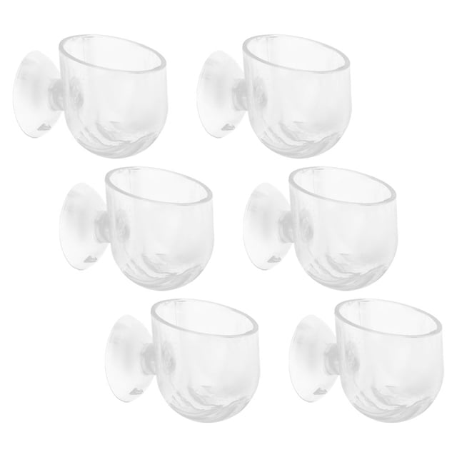 BESTYASH 6pcs Fish Tank Planter Cup Acrylic Transparent for Aquarium Setup and Beginners Use