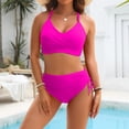 thumbnail image 5 of IYYVV Womens High Waisted Bikini Sets - Tummy Control Swimsuits Modest Bathing Suits Two Piece Full Coverage Swimwear Pink S, 5 of 5