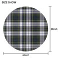 thumbnail image 6 of Blue Green Plaid Checkered Pattern Round Tablecloth 60"x60",Wrinkle Wipeable Table Cloth for Kitchen Dining Room Picnic Patio Party, 6 of 6