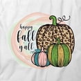 thumbnail image 2 of Happy Fall Y'all T-Shirt | Seasonal Autumn White Tee Gift, 2 of 5
