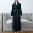 thumbnail image 4 of Lindreshi Robes for Women Clearance Adult Home Wear Flannel Nightgown Long Coral Velvet Bathrobe, 4 of 6