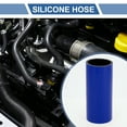 thumbnail image 2 of Unique Bargains 1 Set 48mm/1.89" ID 127mm/5" Length 0 Degree Blue Black Car Silicone Hose with Clamps Coolant Hose Universal, 2 of 7