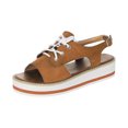 thumbnail image 3 of KBODIU Women's Sandals Thick Soled Fish Mouth Lace Up Sandals Summer Casual Shoes Brown 42, 3 of 3