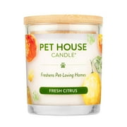 One Fur All Pet House Candle, Fresh Citrus, Pet Odor Eliminator - 9 oz