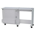 thumbnail image 6 of Arrow Cabinets Adjustable Judy Sewing and Craft Table with Storage, White, 6 of 8