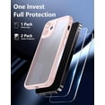 thumbnail image 4 of [3 in1 for iPhone 12 Mini Case, [Anti-Yellowing] [-Grade Protection] [with 2 pcs Screen Protector] Full-Body Protective Phone Case. Pink……, 4 of 13