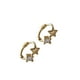 thumbnail image 5 of Minnieouse Pendientes de aro con forma de estrella que añaden un toque de brillo a la apariencia. Pendientes de plata para mujer, regalo elegante Oro 6MM 2piezas, 5 of 6
