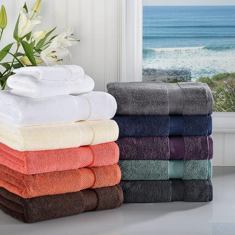 Cotton Sauna Bath Towel Sheet for Family, Set of 4, Beige