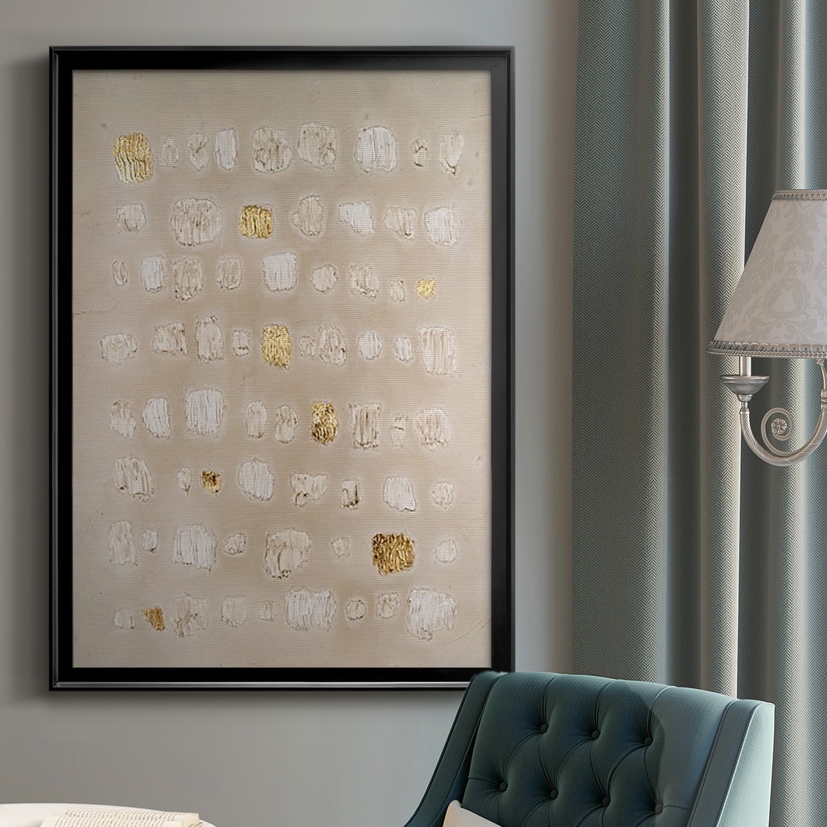 Embellished Cobblestone II Premium Framed Print, in Gold, Black, or Silver - Ready to Hang