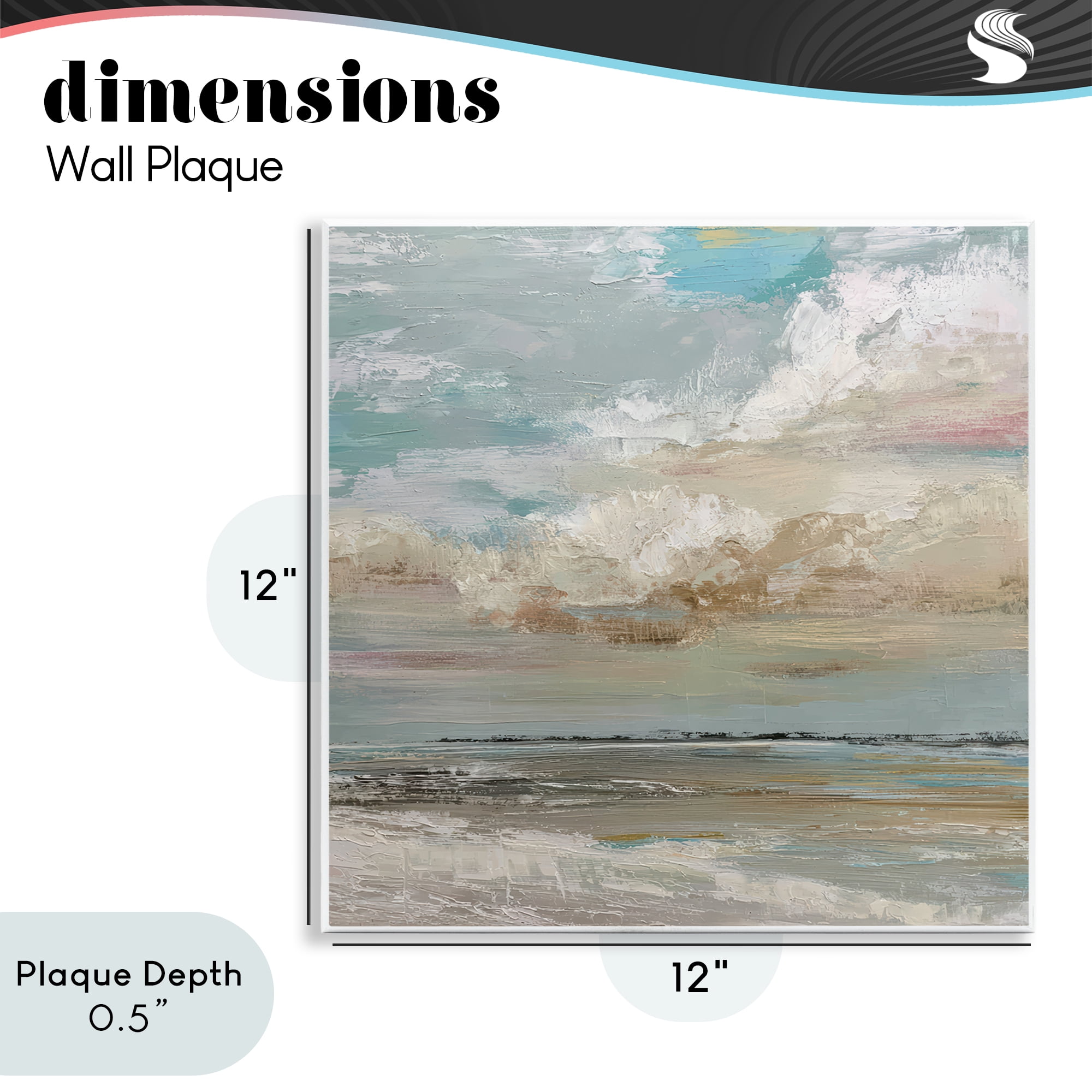 Stupell Industries Cloudy Beach Brushstrokes Wall Plaque Art, design by Kim Curinga