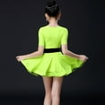 thumbnail image 5 of Girls Gymnastics Leotards Latin Ballet Party Dance Wear Ballroom Dance Three Piece Dress with Belt Baby Girl Clothes Green 12-13 Years, 5 of 5