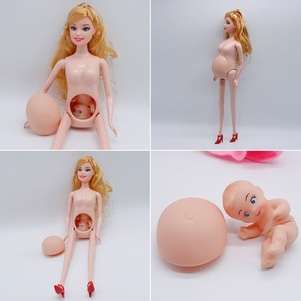 Poupée enceinte avoir un bébé dans son ventre poupée maman avec chariot de  poupée bébé