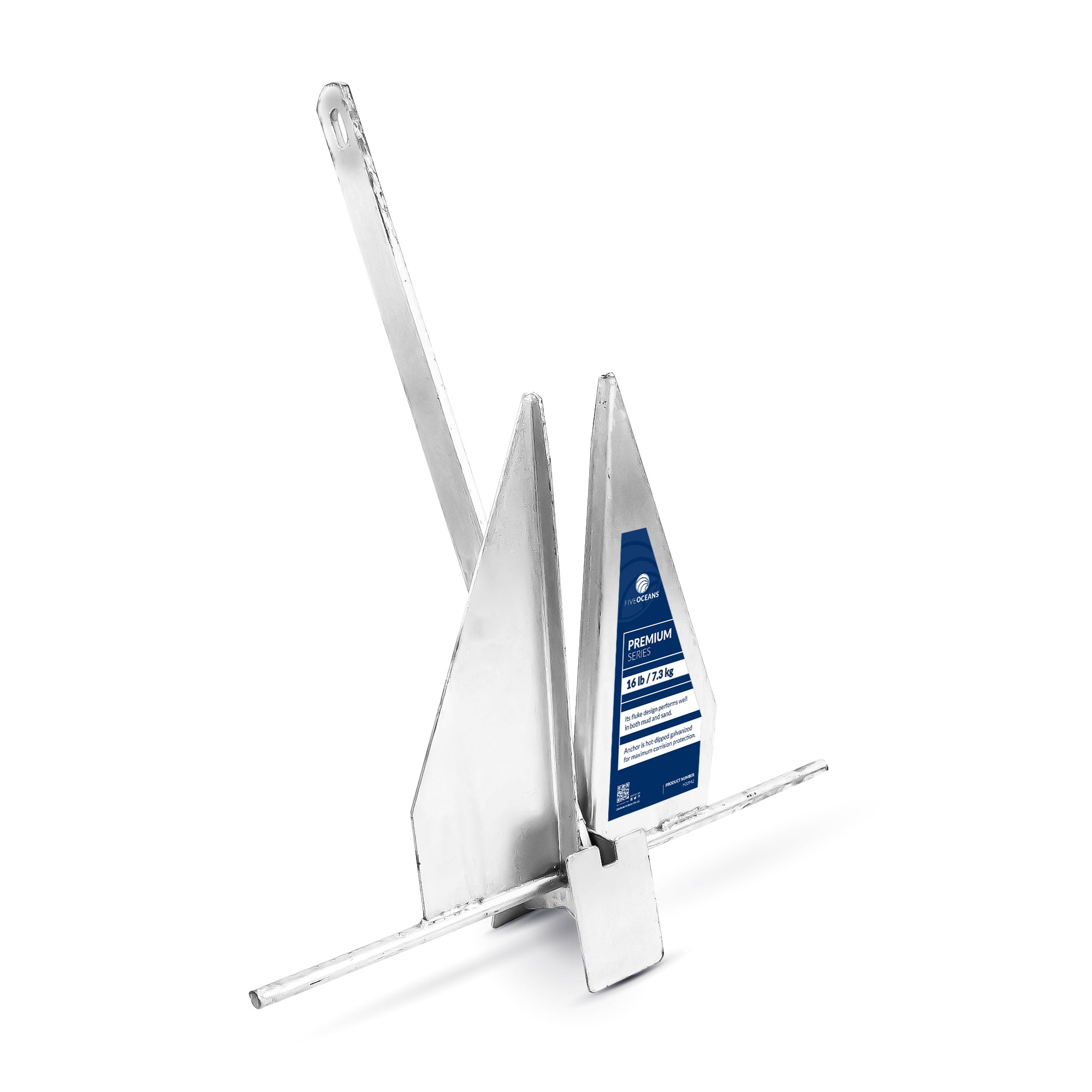 Five Oceans Traditional Fluke Anchor, Danforth Style 16 LB FO3942