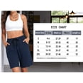 thumbnail image 7 of Cadmus Women's Casual Comfy 9" Bermuda Shorts Yoga Walking Running Drawstring Shorts with Pockets, 7 of 7