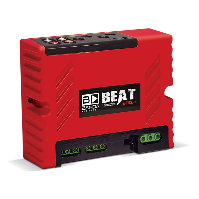 BANDA BEAT 800.4 アンプ Banda BEAT800.42RED Beat 800w X 4ch 2ohm Car Amp (red) - Walmart.com