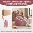 thumbnail image 7 of LOGYAT 3.5ft Bean Bag Chair, Memory Foam Filling, Washable Suede Cover, Reinforced Zipper, for Kids, Teens, Adults, Pink, 7 of 7