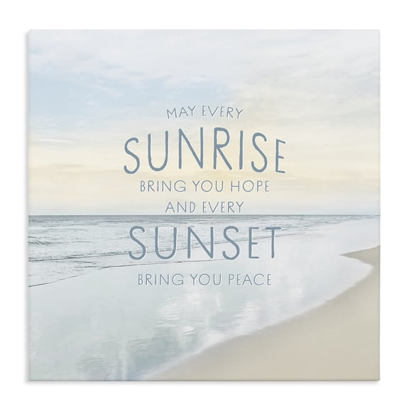 Stupell Industries Shabby Chic Sunrise & Sunset Statement Canvas Art, 17 x 17, by Natalie Carpentieri