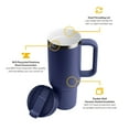 thumbnail image 4 of RTIC 40 oz Ceramic Lined Road Trip Tumbler, Leak-Resistant Lid with Straw, Navy, 4 of 9