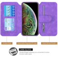 thumbnail image 2 of Bemz PU Leather Clutch Wallet (Magnetic Detachable Case, 7 Card Slots, Zipper Pocket) Compatible with iPhone 14 - Purple, 2 of 7
