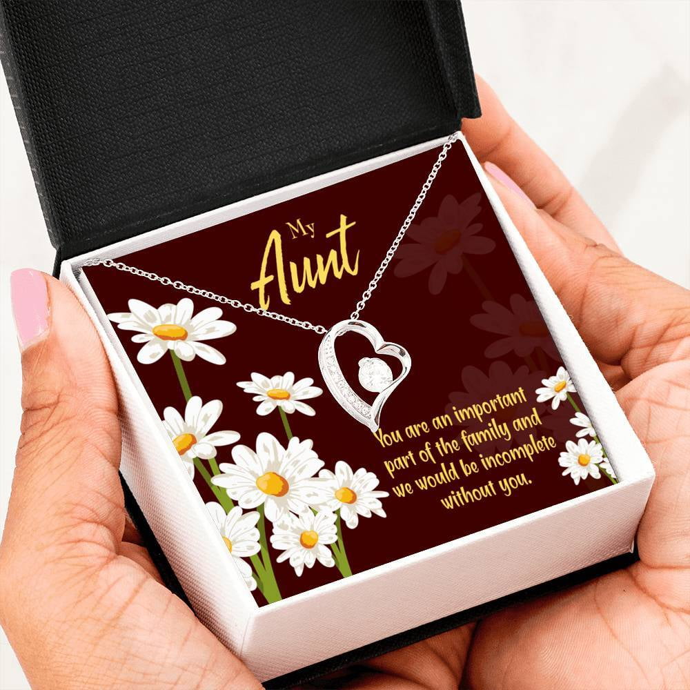Express Your Love Gifts - Important Aunt Aunt Gift, Aunt jewelry, Forever Necklace Stainless