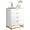 White, variant on Accreate Modern 4 Drawer Dresser Wide Chest with Gold Metal Legs and Handles Wood Storage Organizer for Bedroom Living Room Hallway