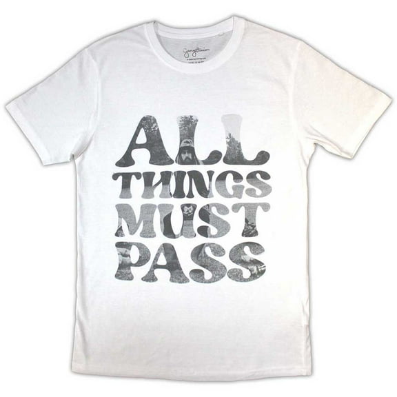 George Harrison Unisex T-Shirt: All Things Must Pass Text Infill (Small)