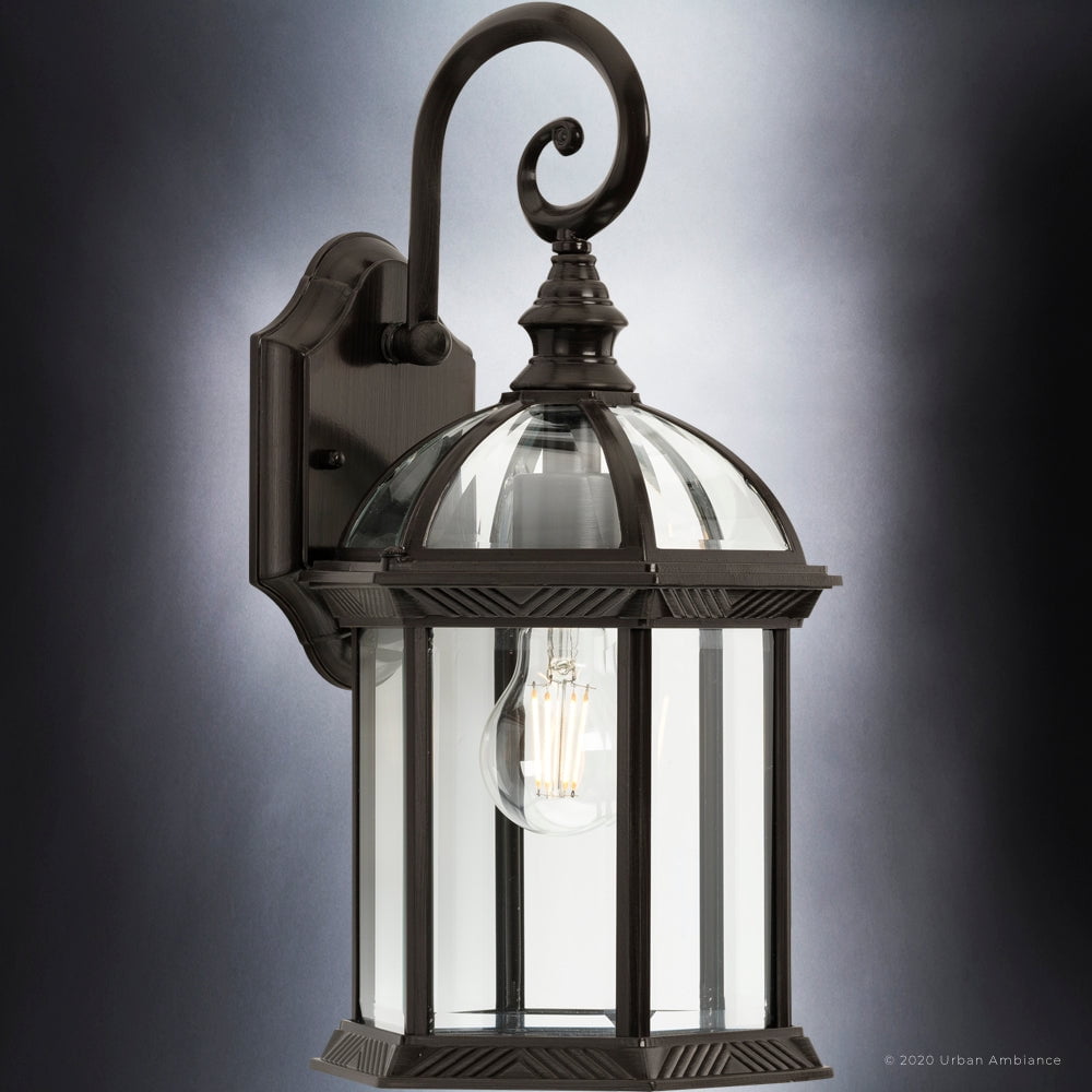 Luxury Transitional Wall Sconce, 15.5H x 8.125W, with Traditional Style, Olde Bronze, UHP1371 by Urban Ambiance