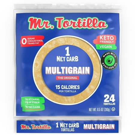 Mr. Tortilla 1 Net Carb Street Taco Tortilla - Multigrain 24 count
